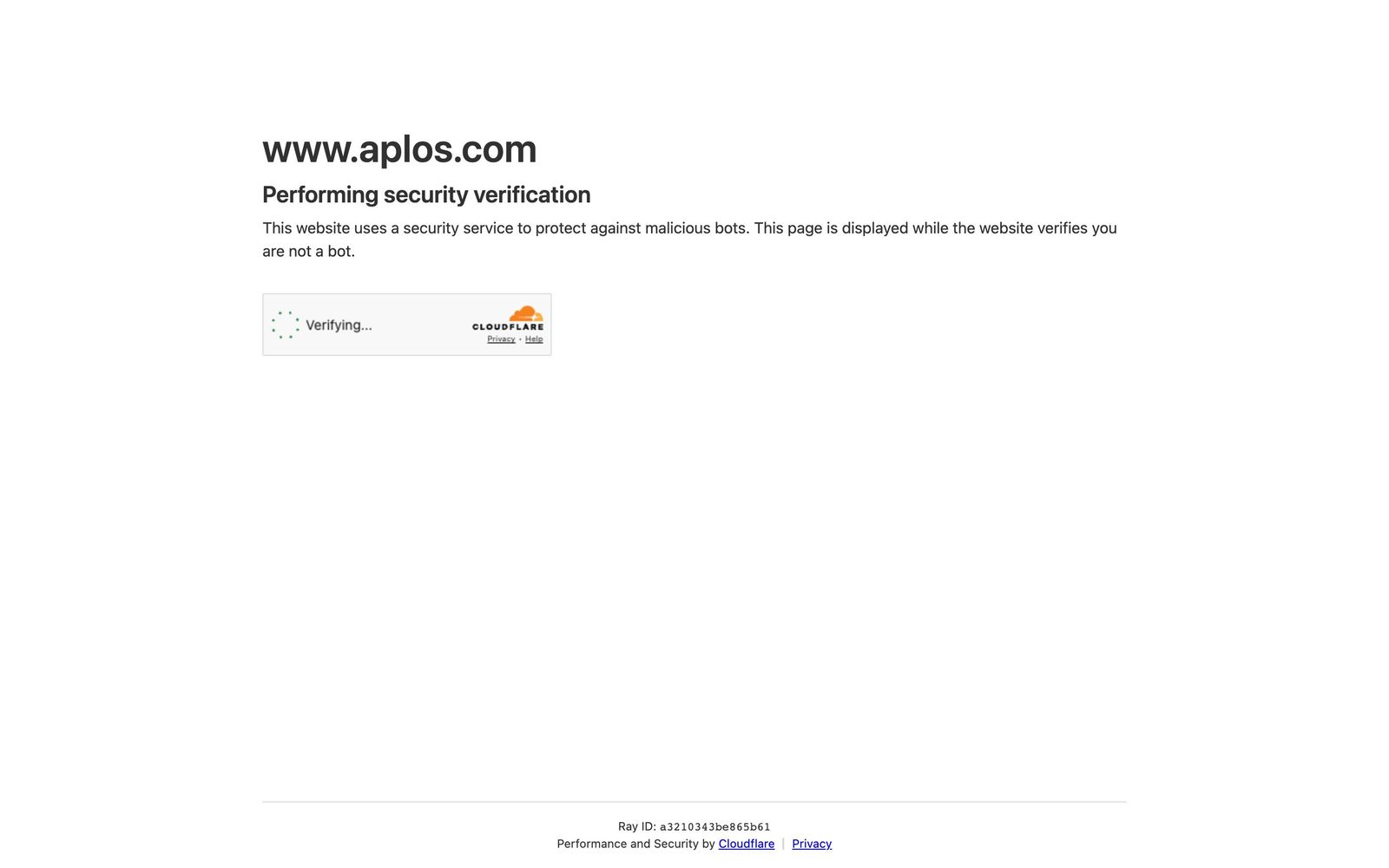 Aplos website, homepage