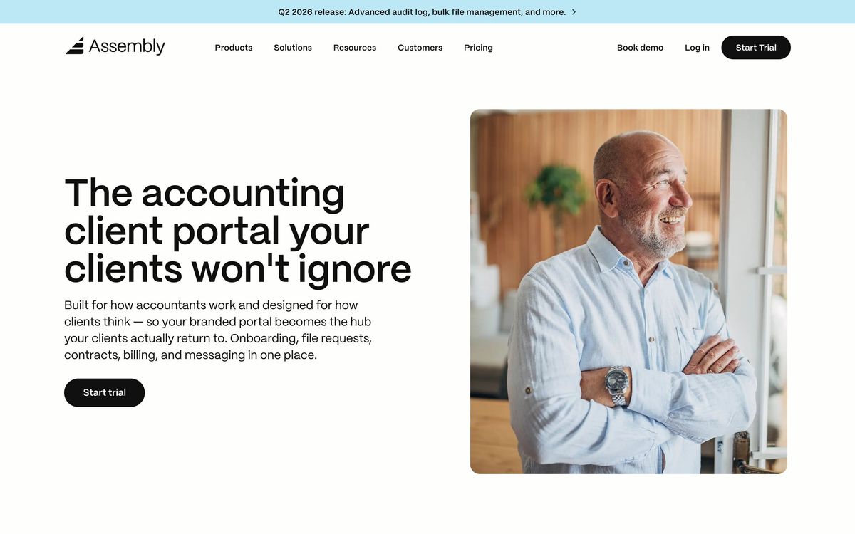 Assembly: solutions page screenshot