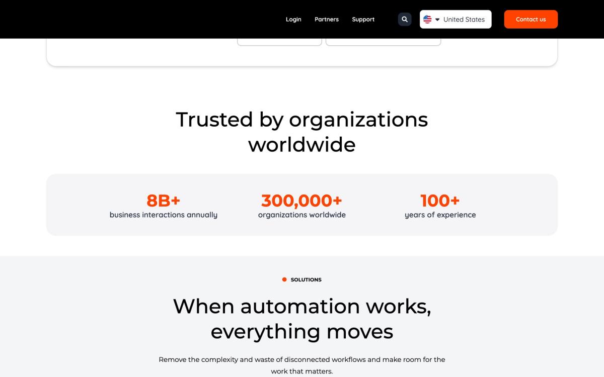 Quadient, product overview page screenshot
