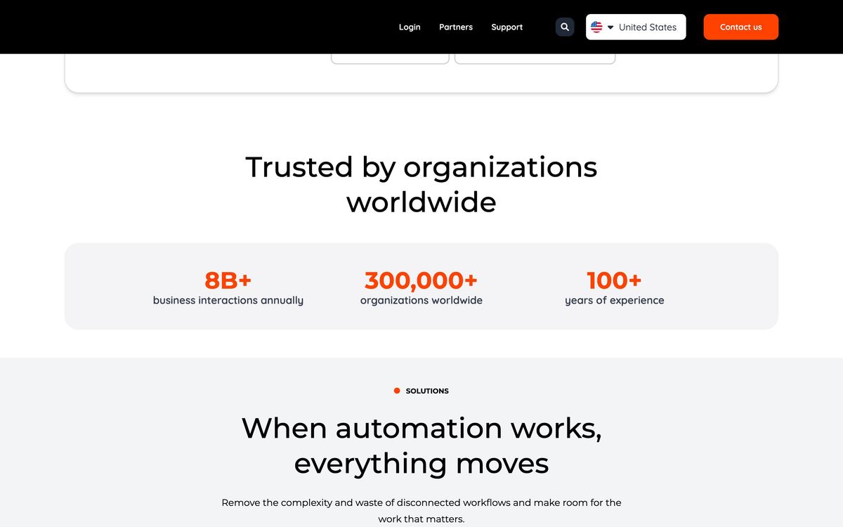Quadient, product overview page screenshot