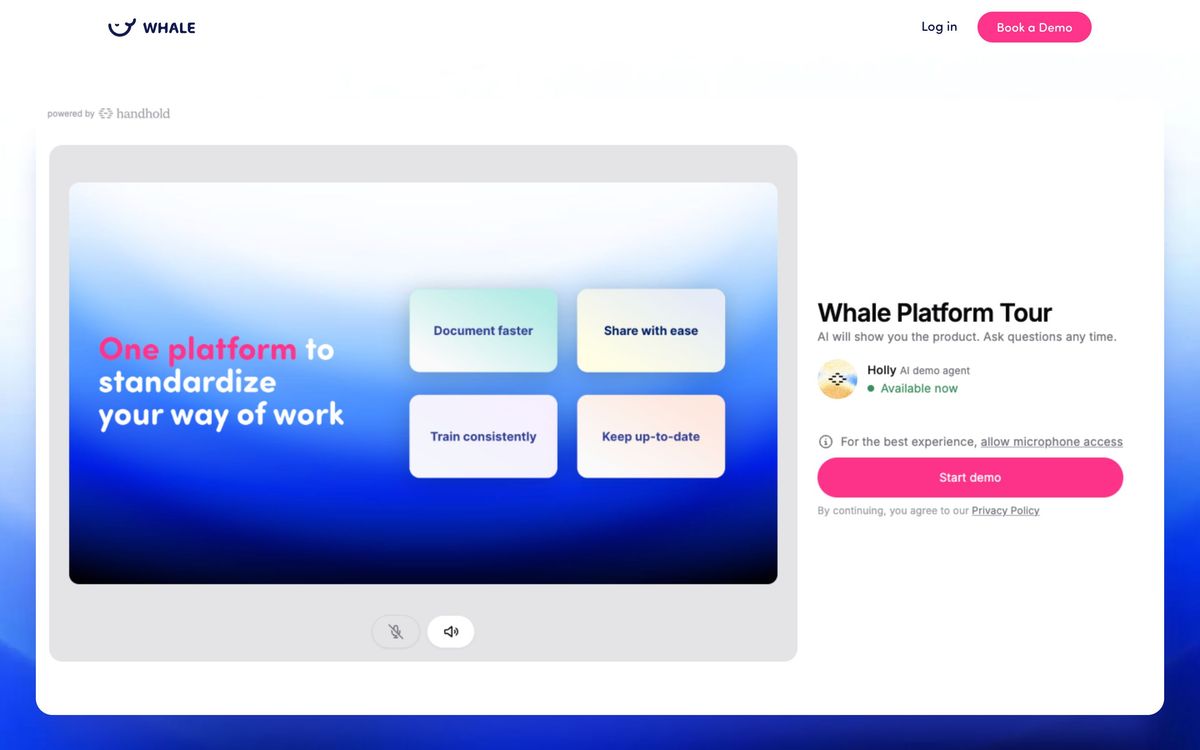 Whale, how it works page screenshot