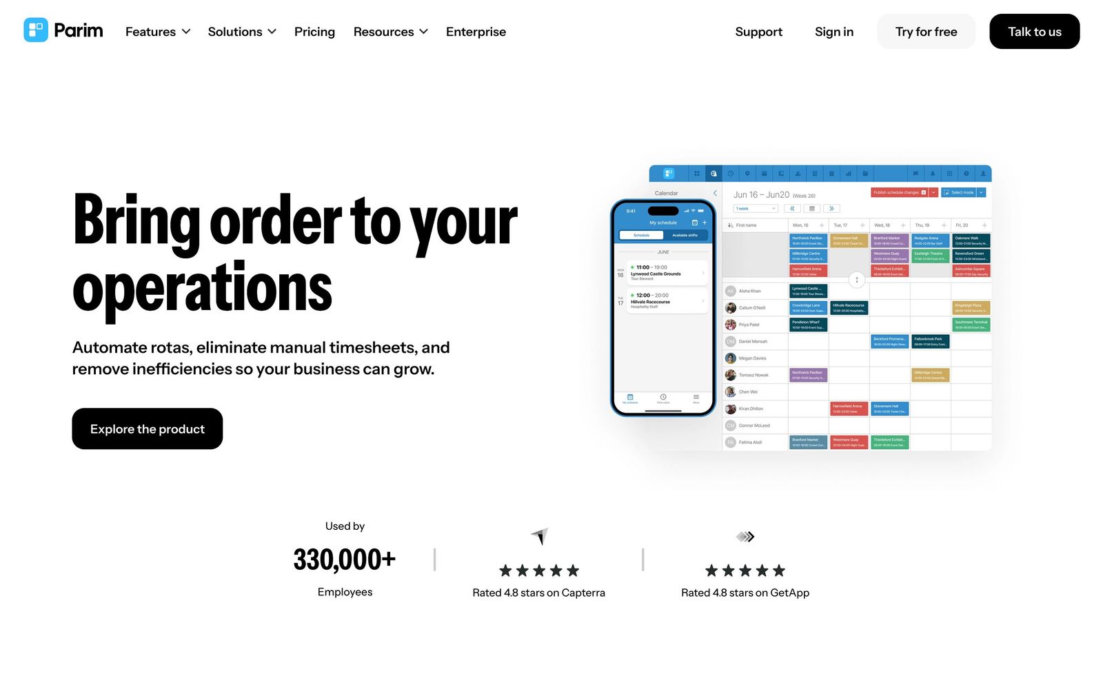 PARiM website, homepage