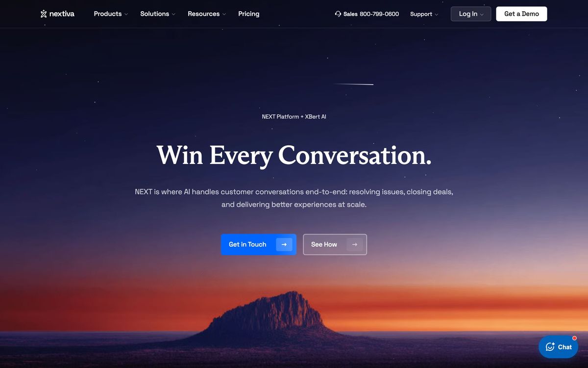 Nextiva, product page screenshot