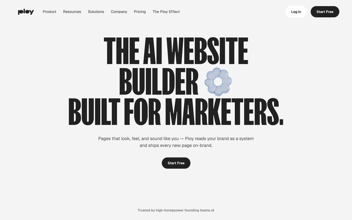 Ploy, features page screenshot
