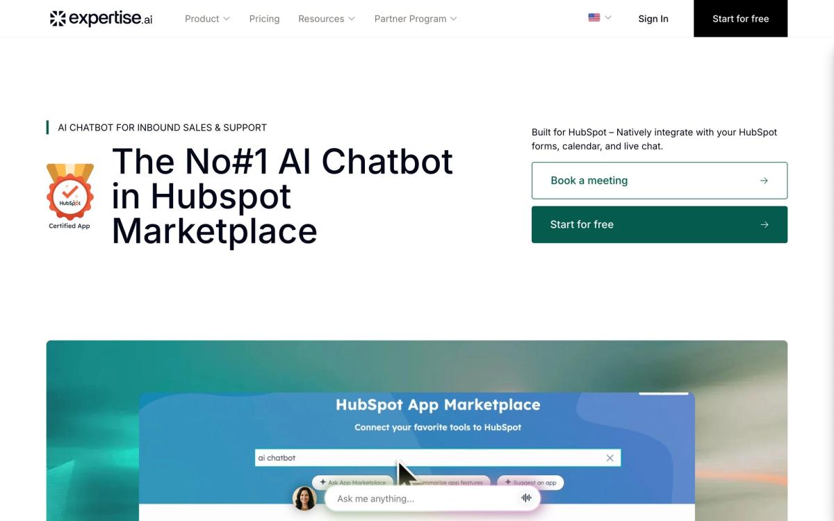 Expertise AI: integrations page screenshot