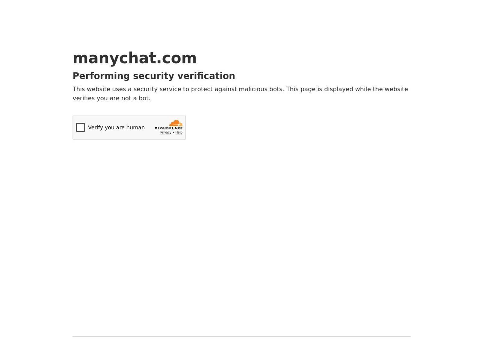 Manychat website, homepage