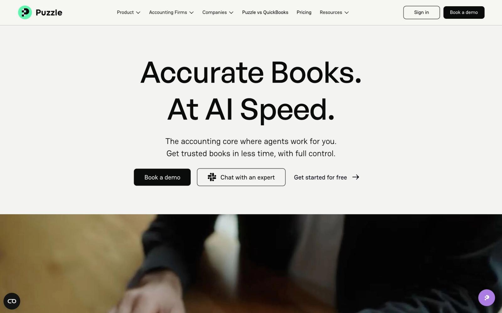 Puzzle website, homepage