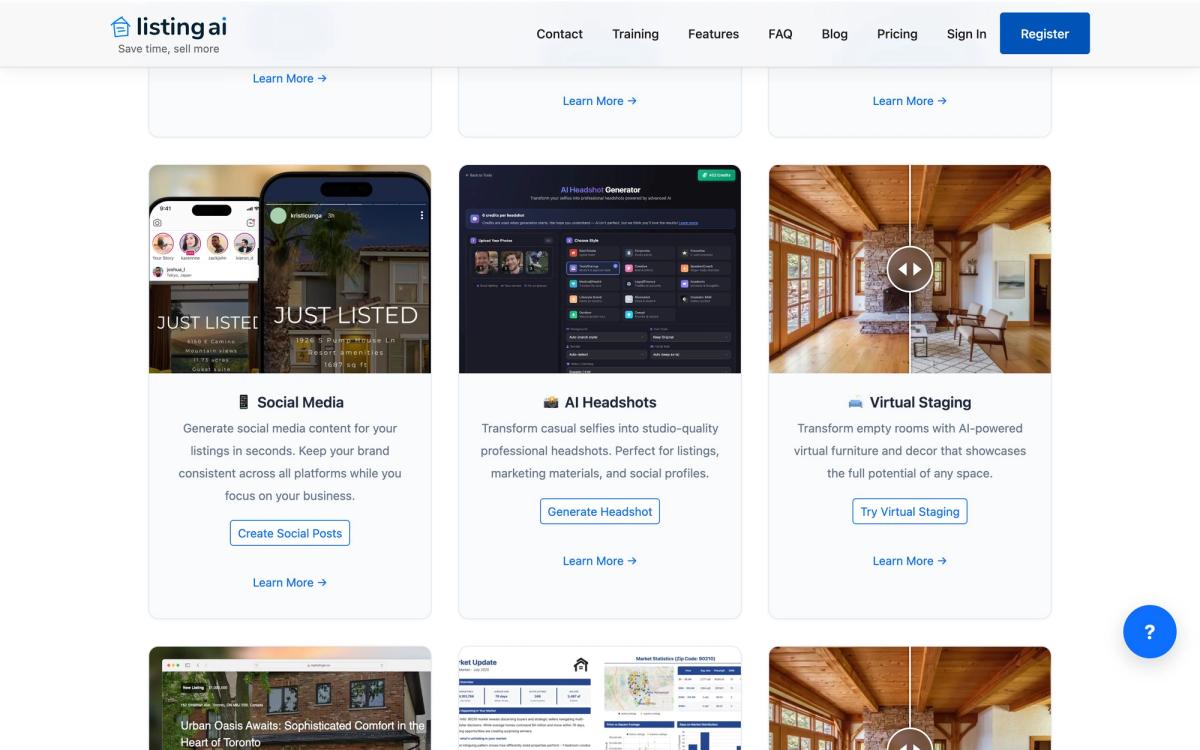 ListingAI: product overview page screenshot