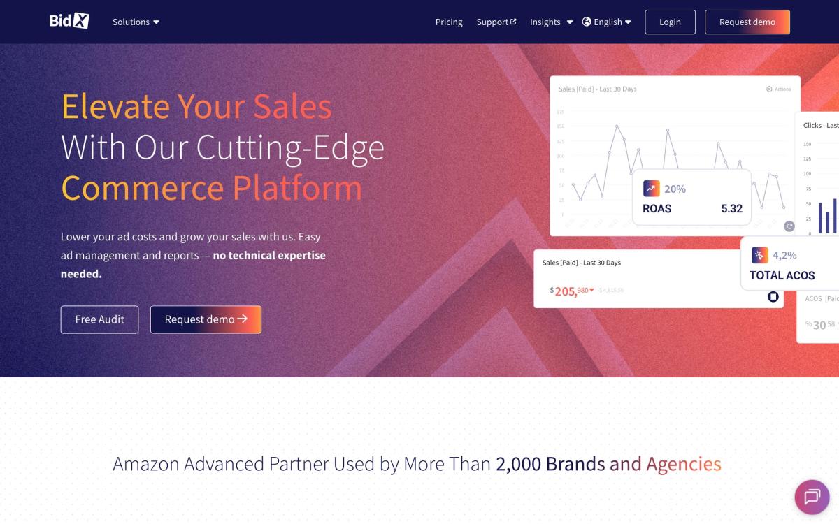 BidX: solutions page screenshot