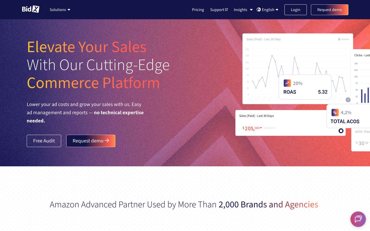 BidX: solutions page screenshot