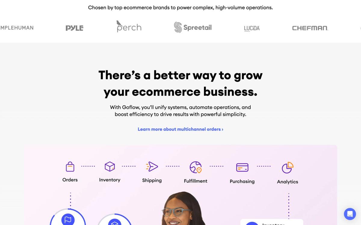 Goflow, product overview page screenshot