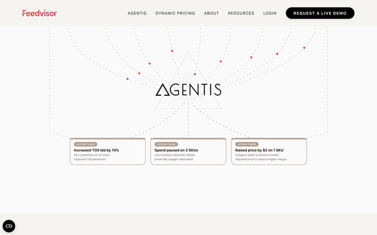 Feedvisor, product overview page screenshot