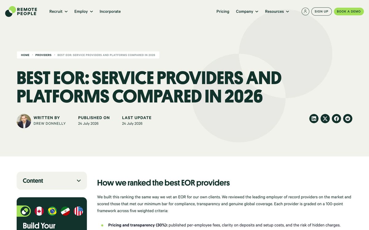 RemotePeople, product page screenshot