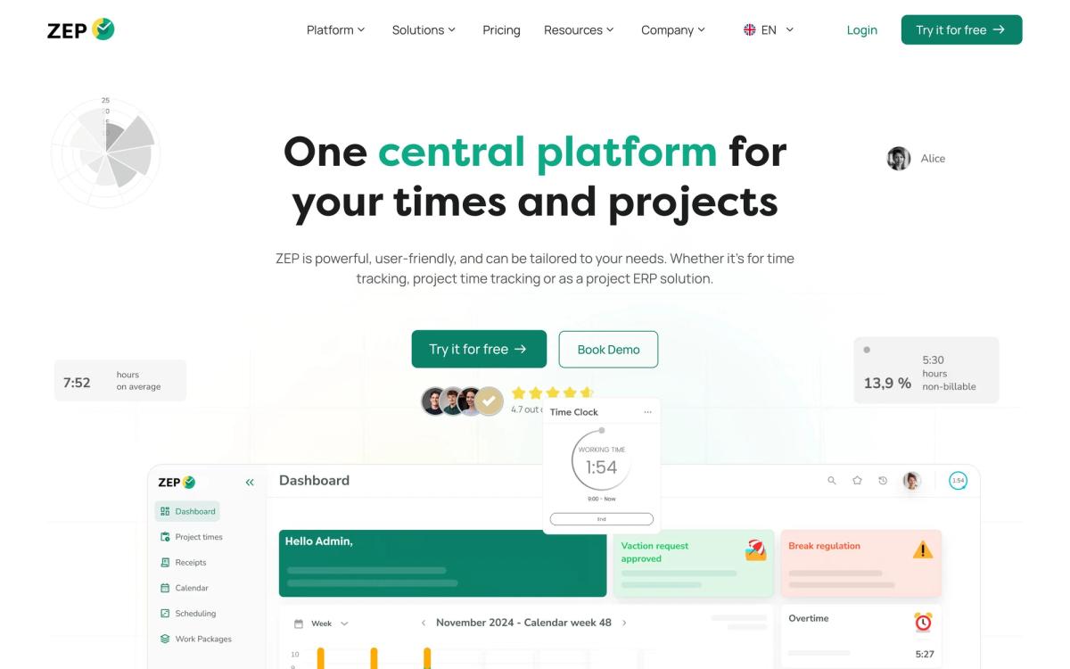 ZEP, product page screenshot