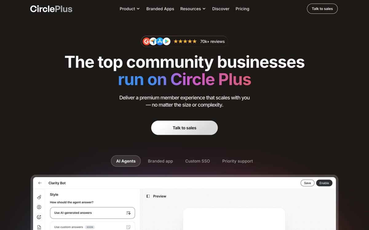 Circle, product page screenshot