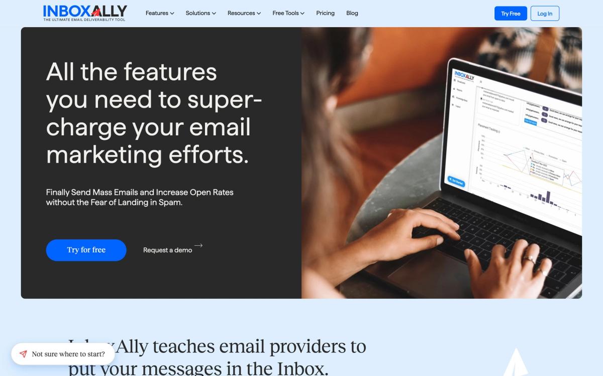InboxAlly, features page screenshot