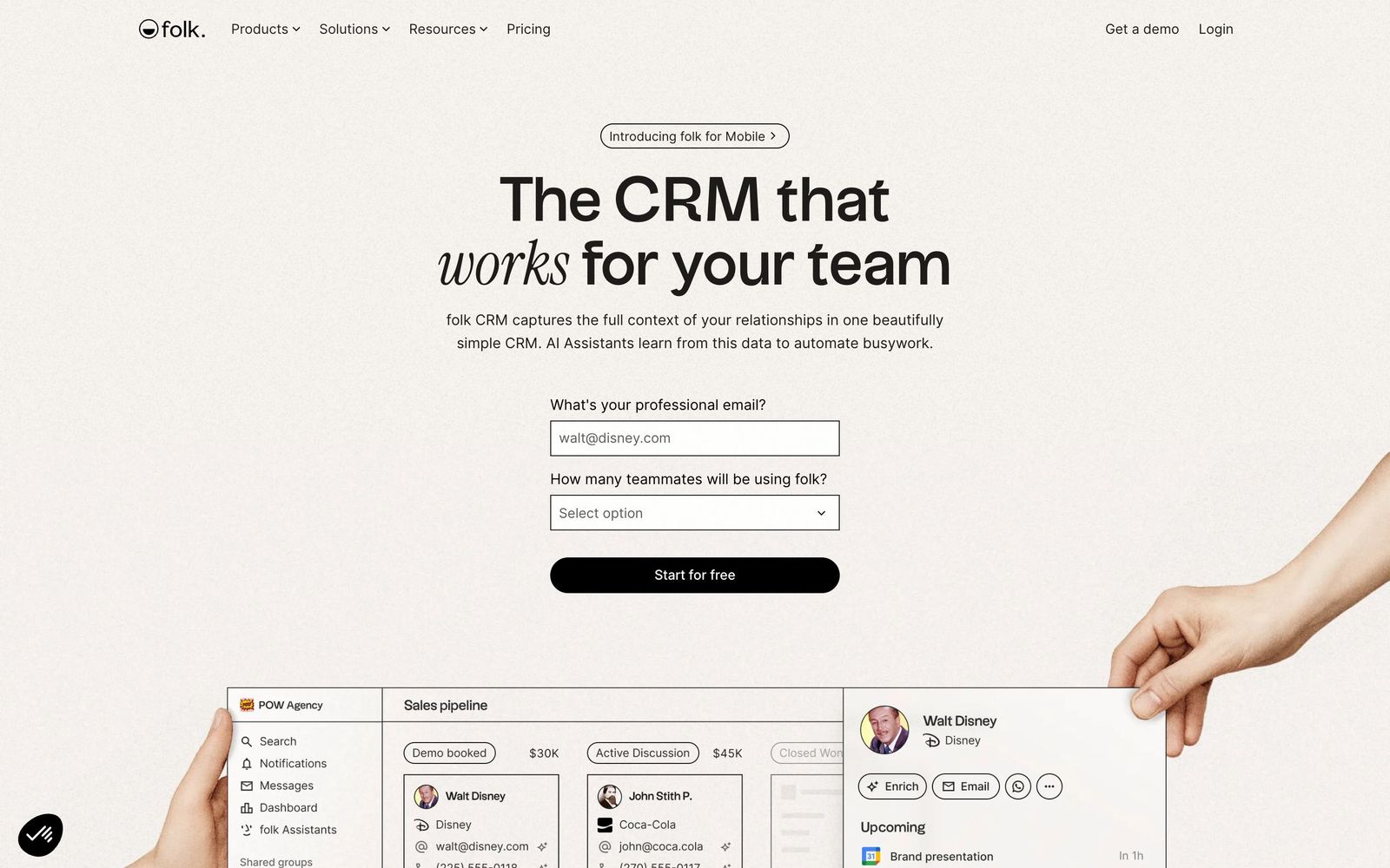 folk website, homepage