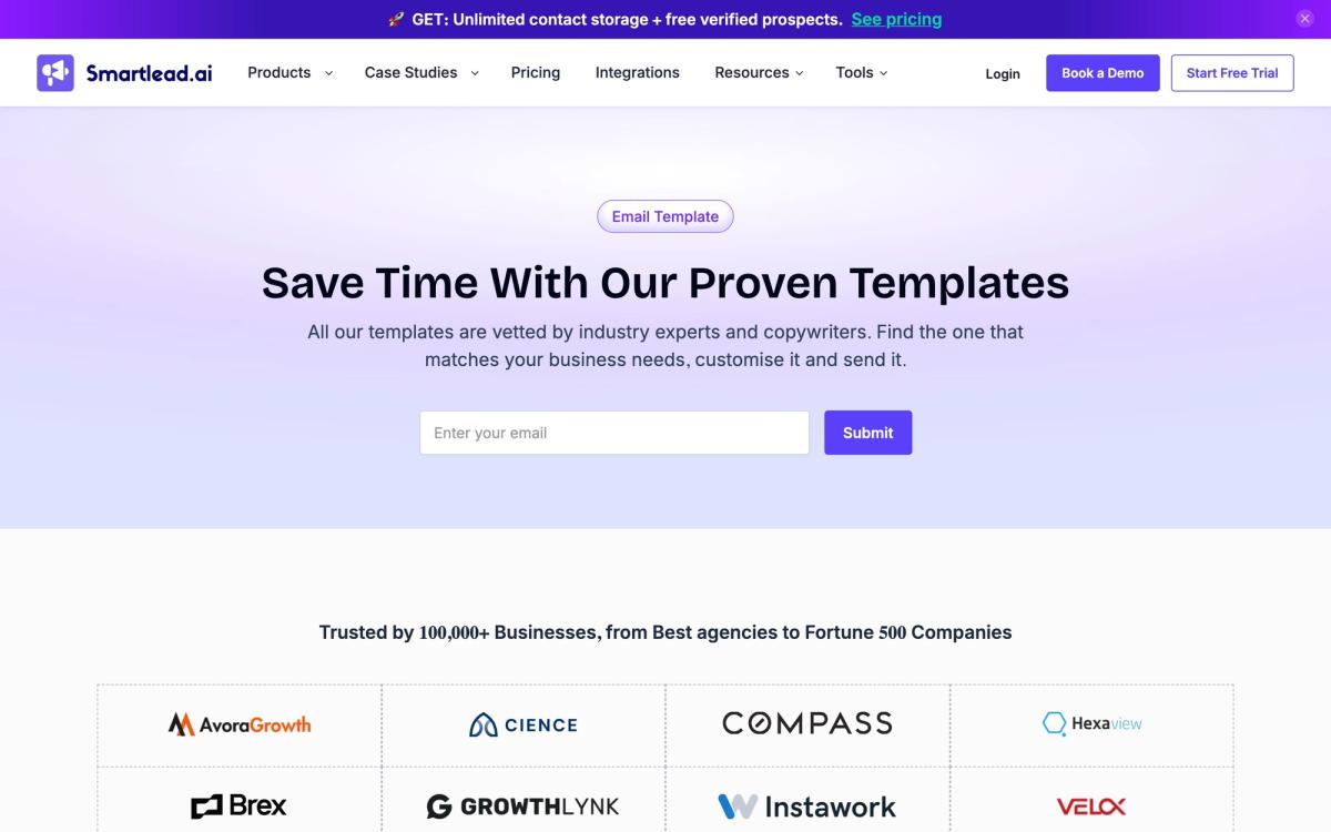 Smartlead: templates page screenshot