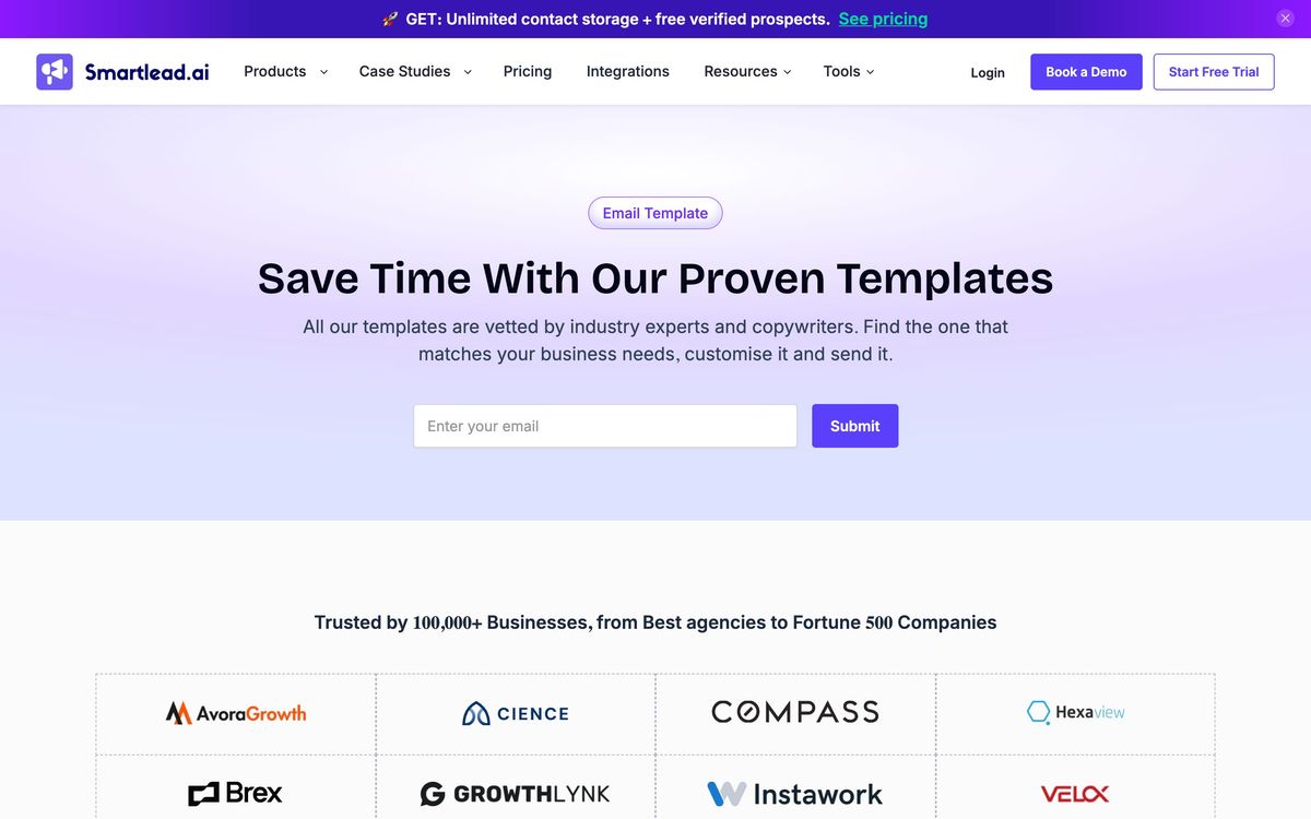 Smartlead: templates page screenshot