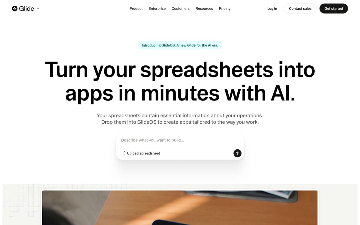 Glide, product page screenshot
