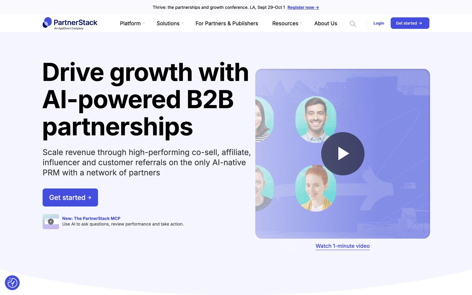 PartnerStack website, homepage