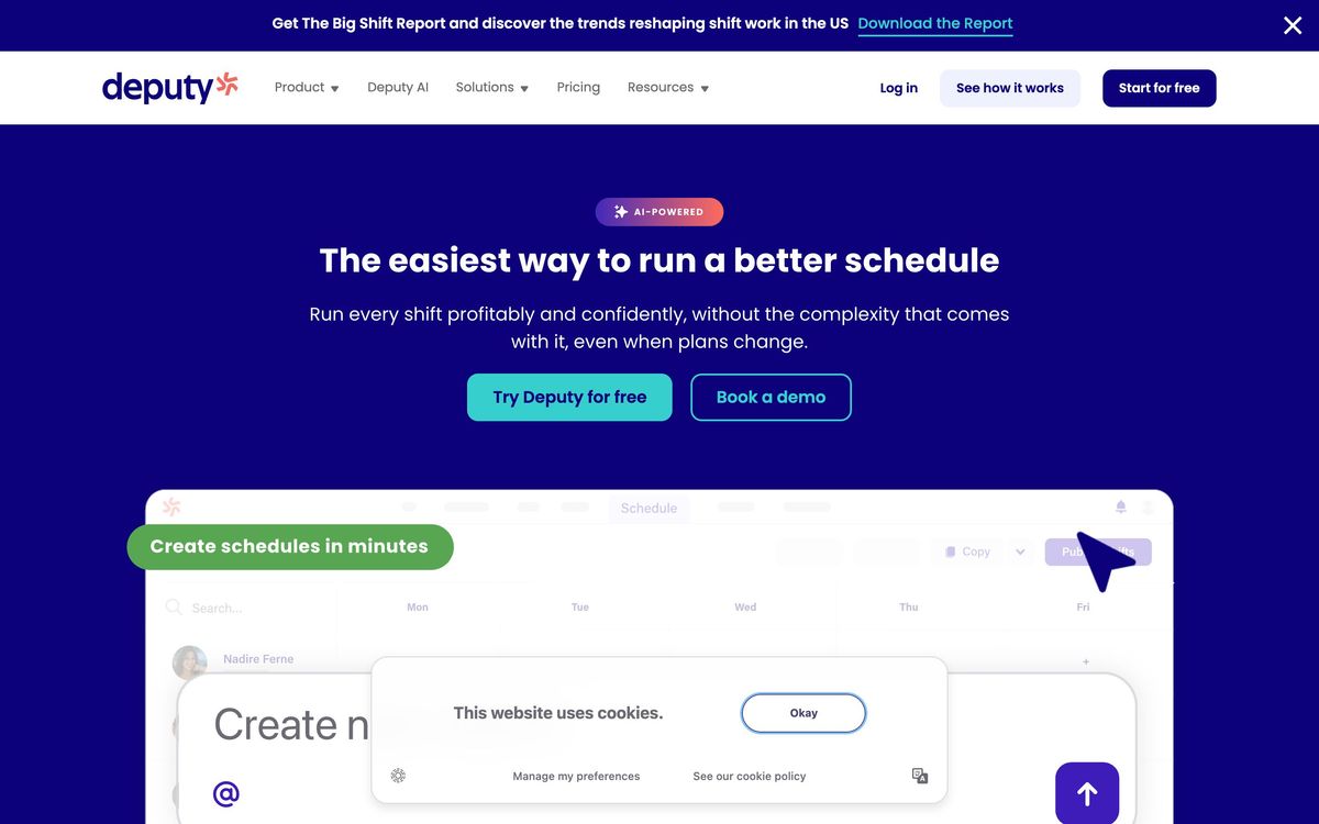 Deputy, features page screenshot