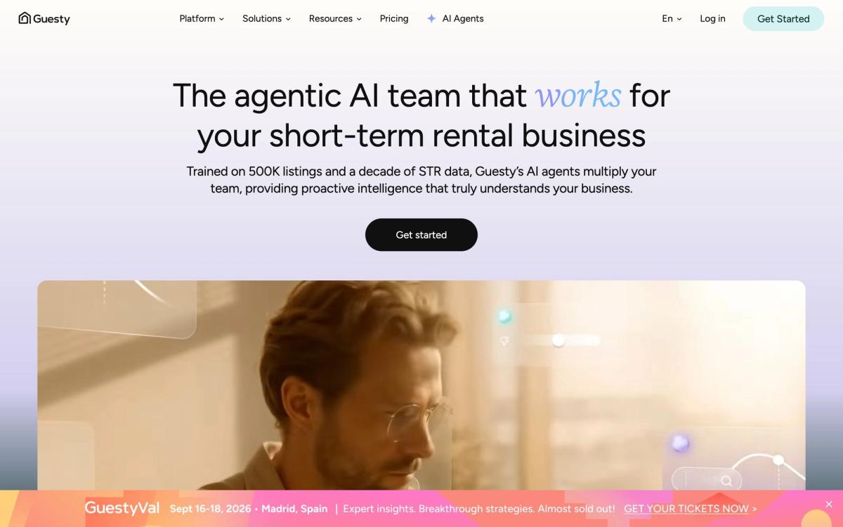 Guesty, features page screenshot