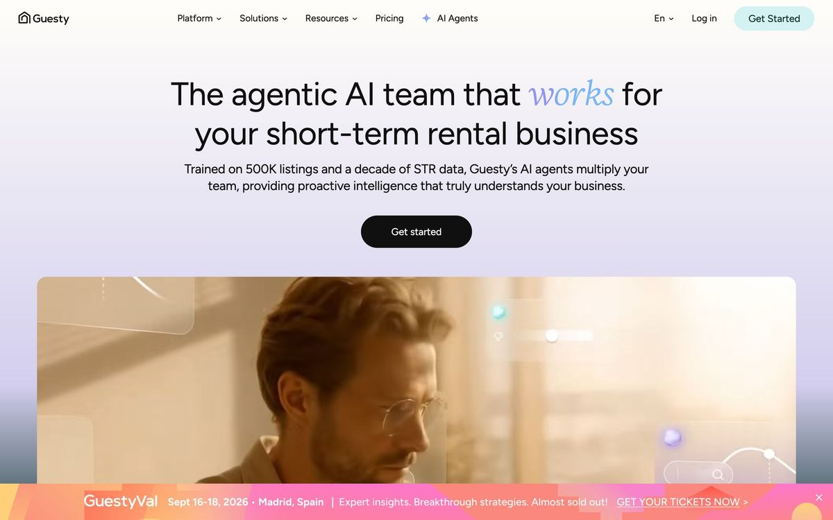 Guesty, features page screenshot