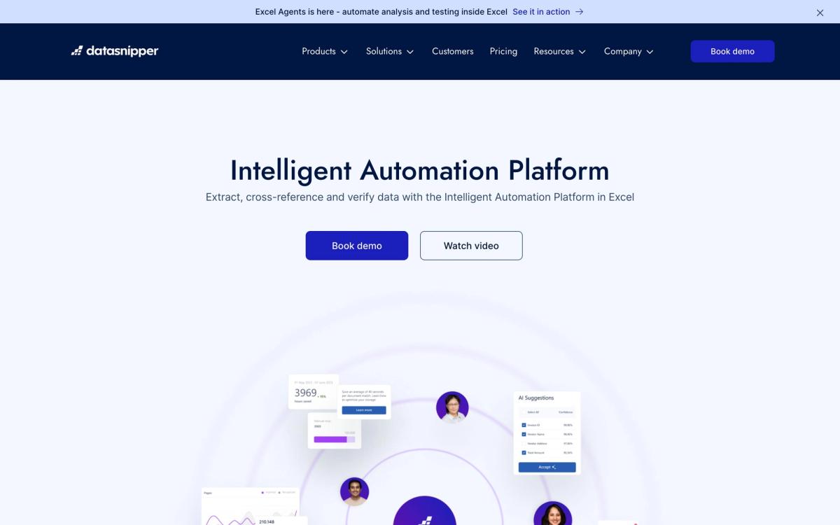 DataSnipper: product page screenshot