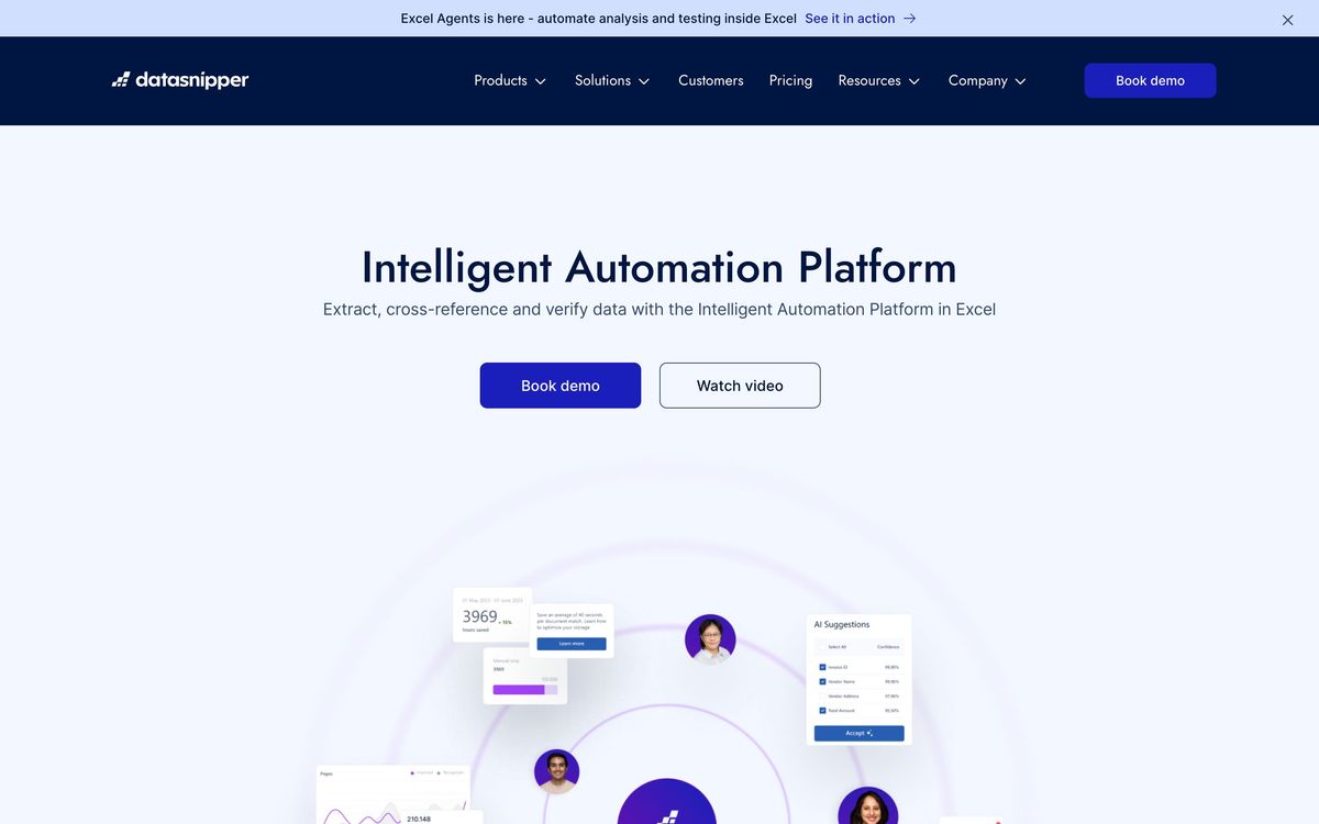 DataSnipper: product page screenshot