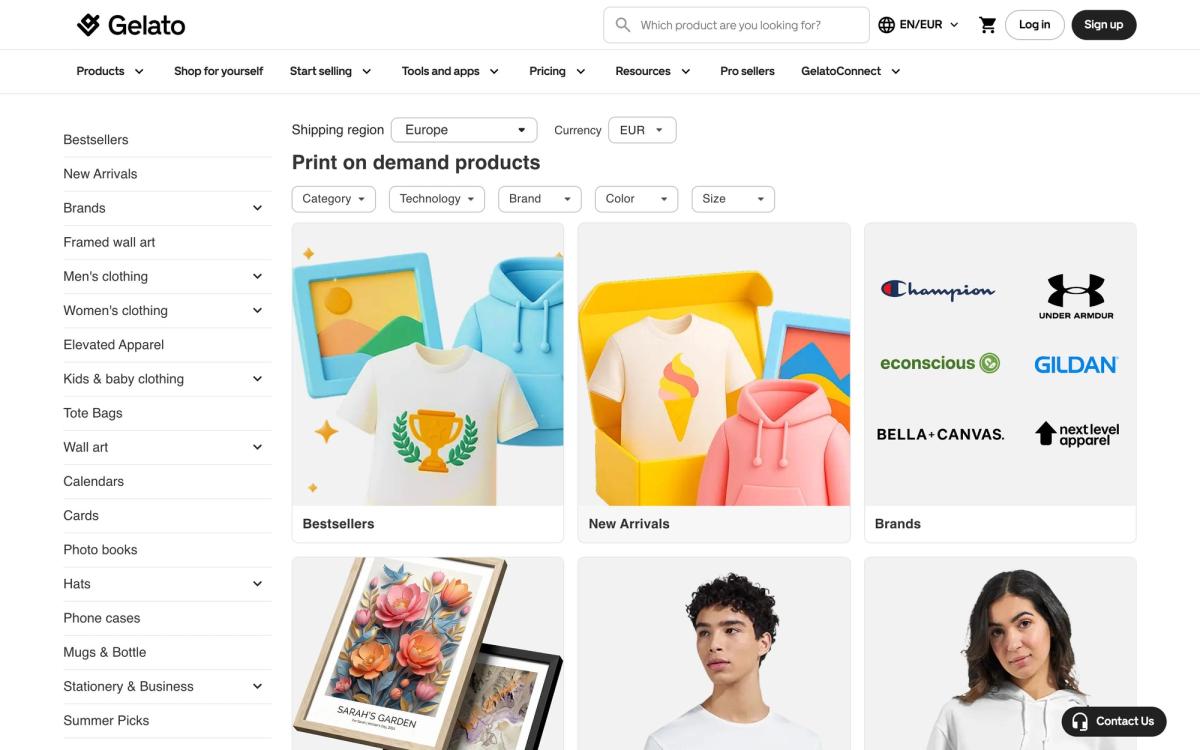 Gelato, product page screenshot