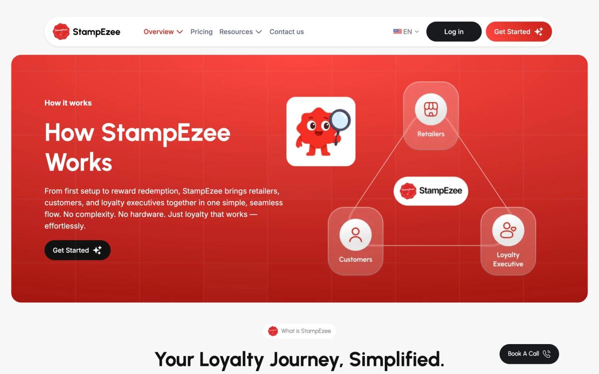 StampEzee, how it works page screenshot