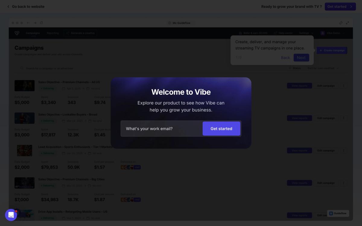 Vibe, product page screenshot