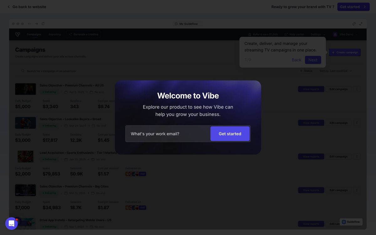 Vibe, product page screenshot