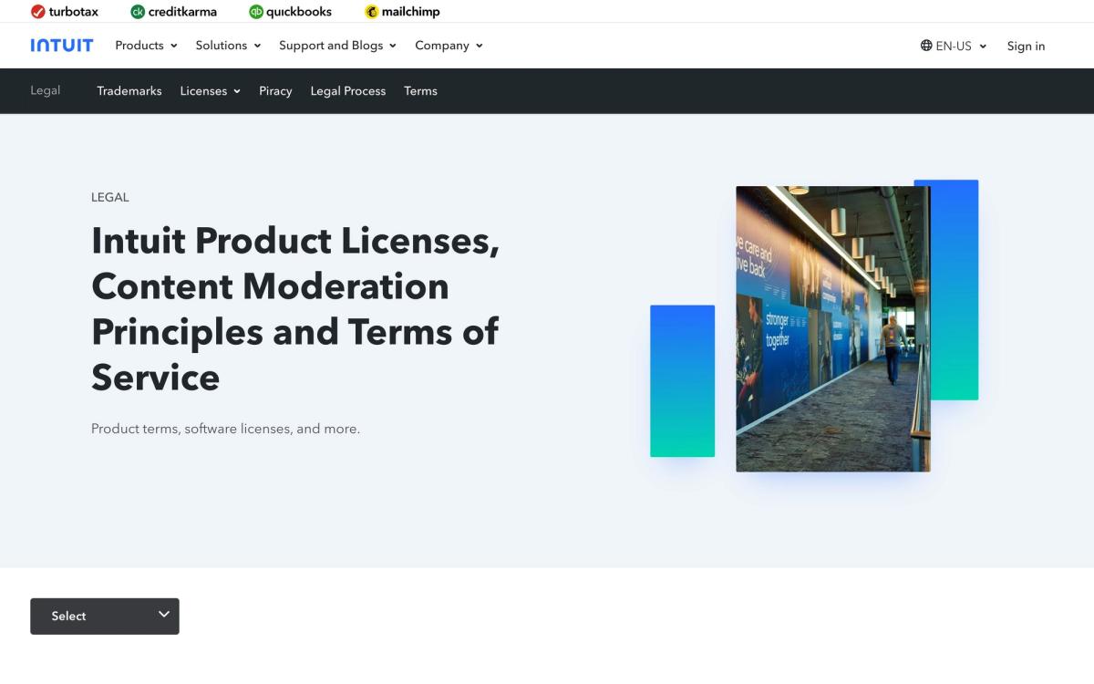 QuickBooks Online: product page screenshot