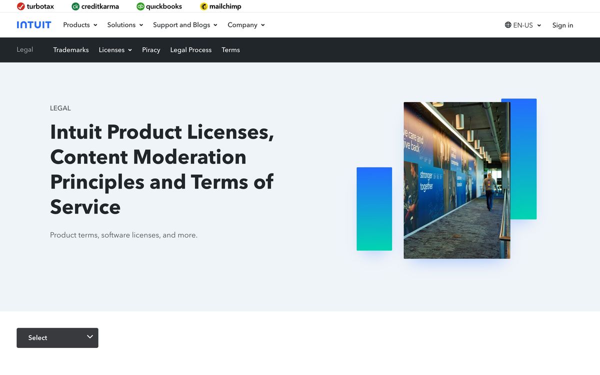 QuickBooks Online: product page screenshot