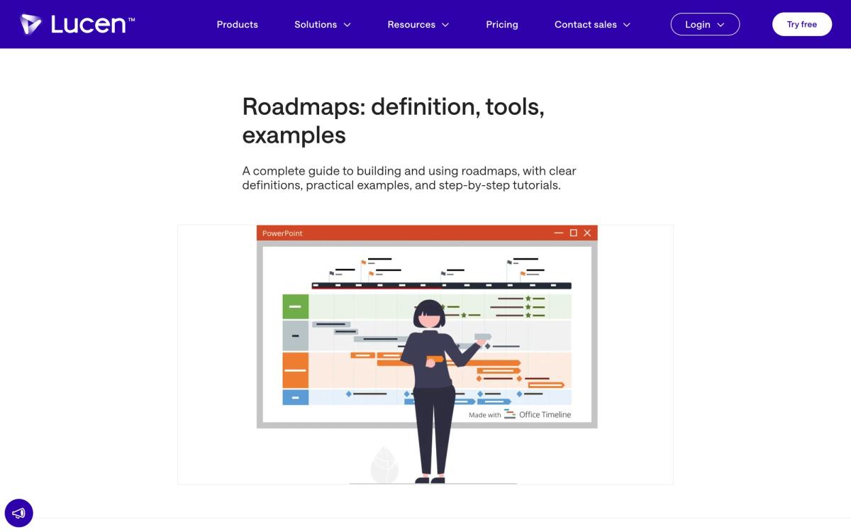 Office Timeline, product page screenshot