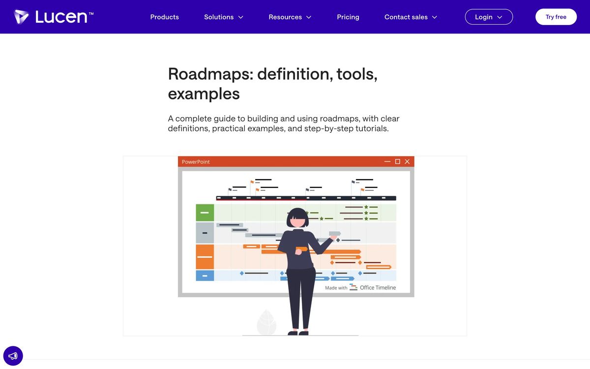Office Timeline, product page screenshot