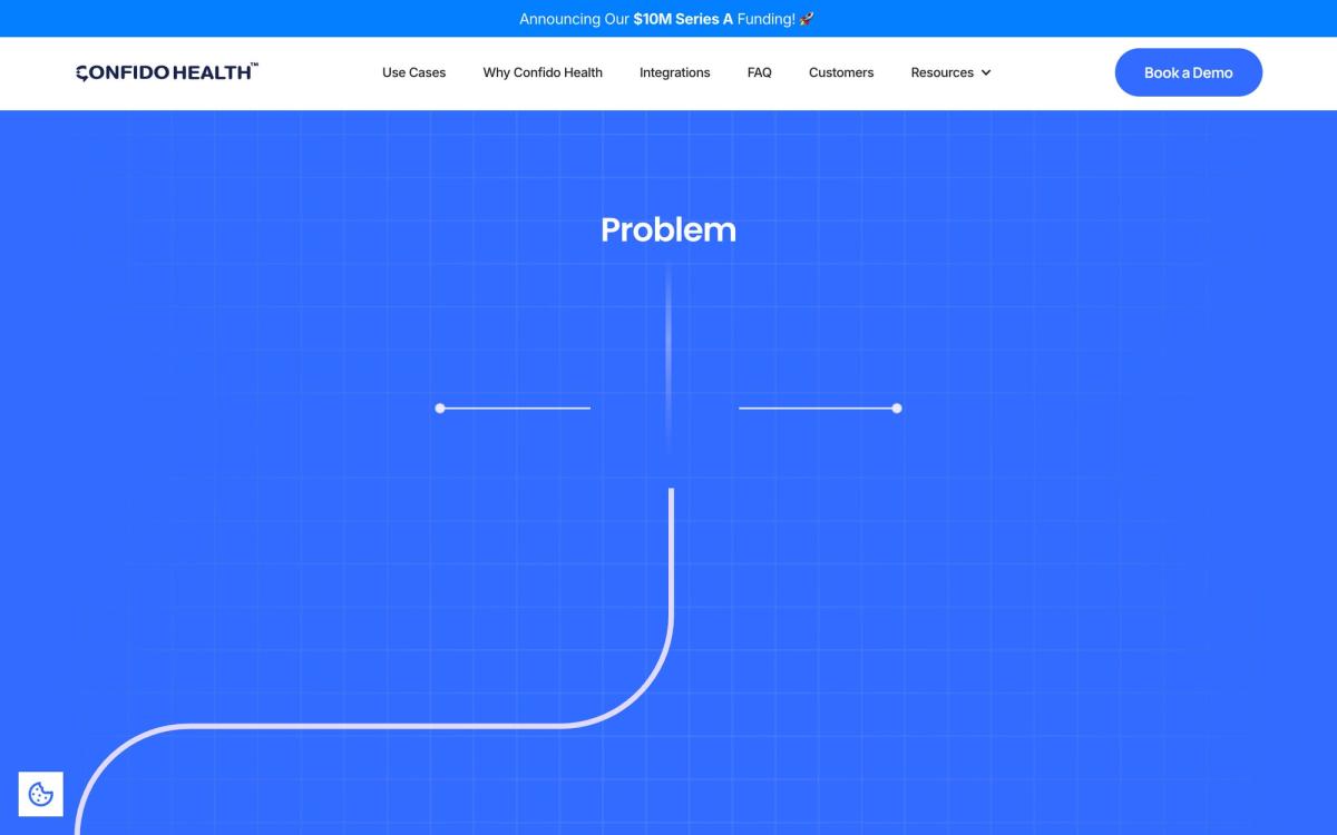 Confido Health, product overview page screenshot