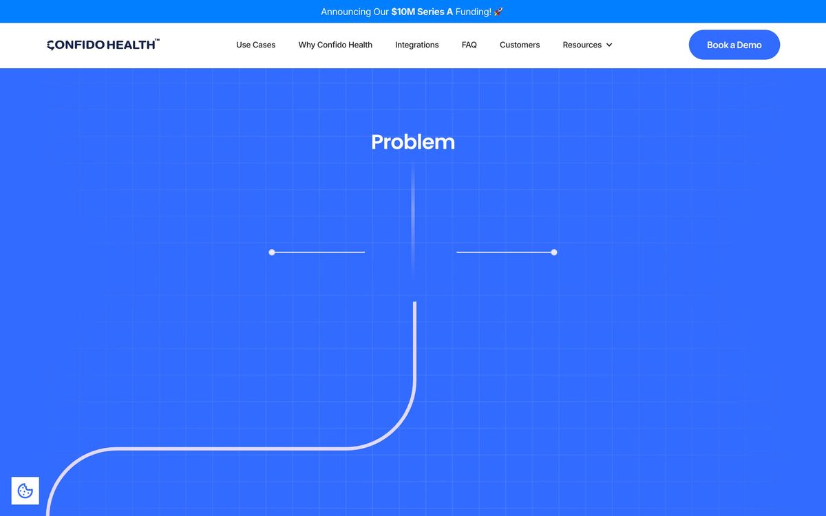 Confido Health, product overview page screenshot