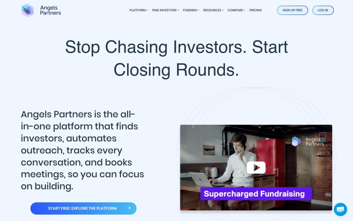 Angels Partners, product page screenshot