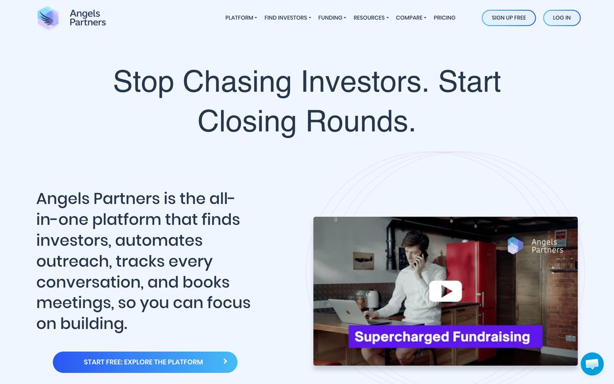 Angels Partners, product page screenshot