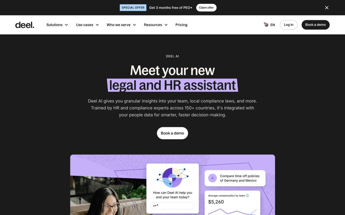 Deel, product page screenshot