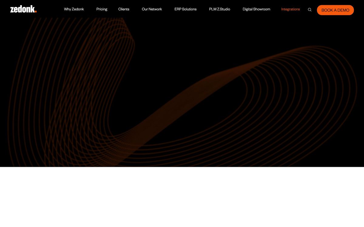 Zedonk, integrations page screenshot