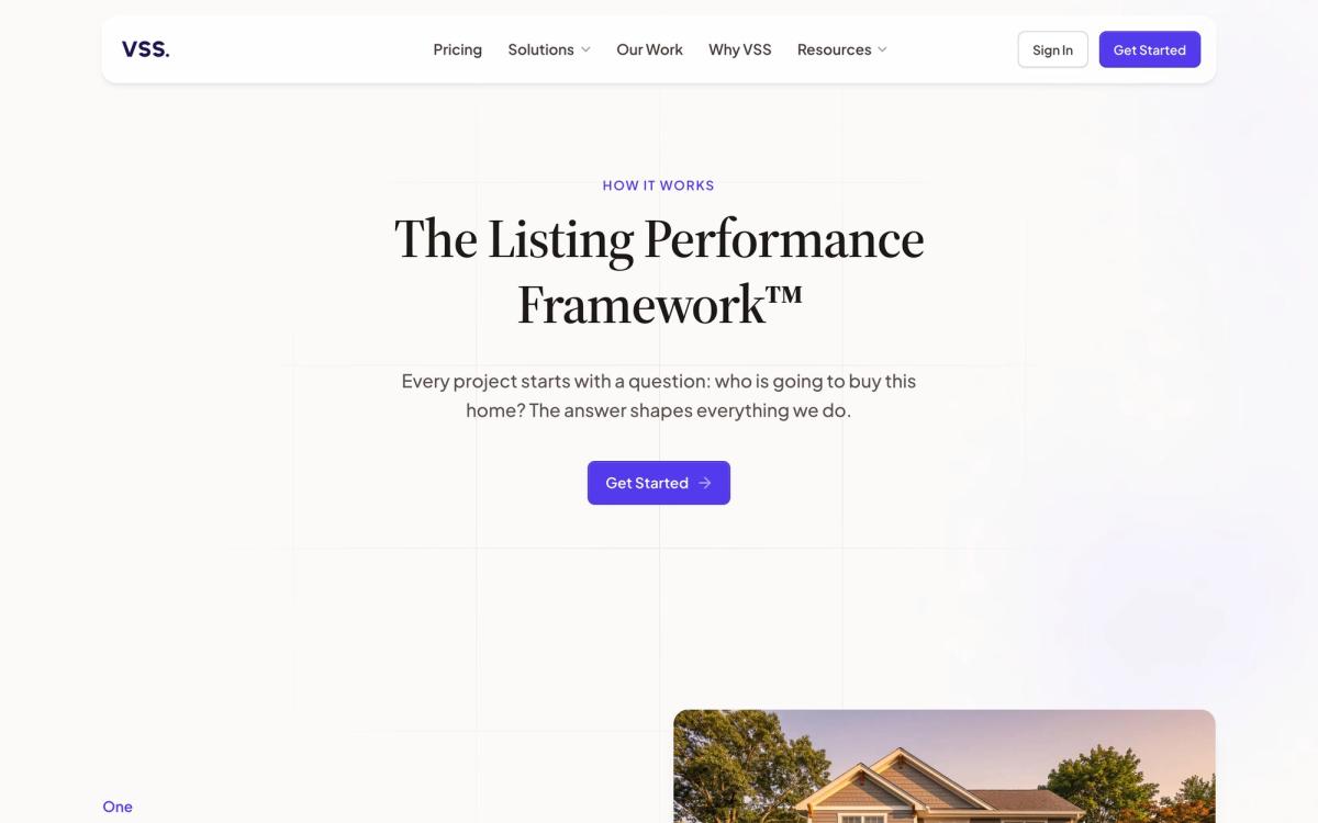 Virtual Staging Solutions: how it works page screenshot