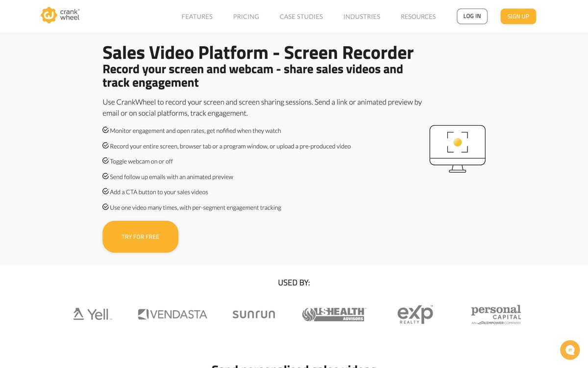 CrankWheel, product page screenshot