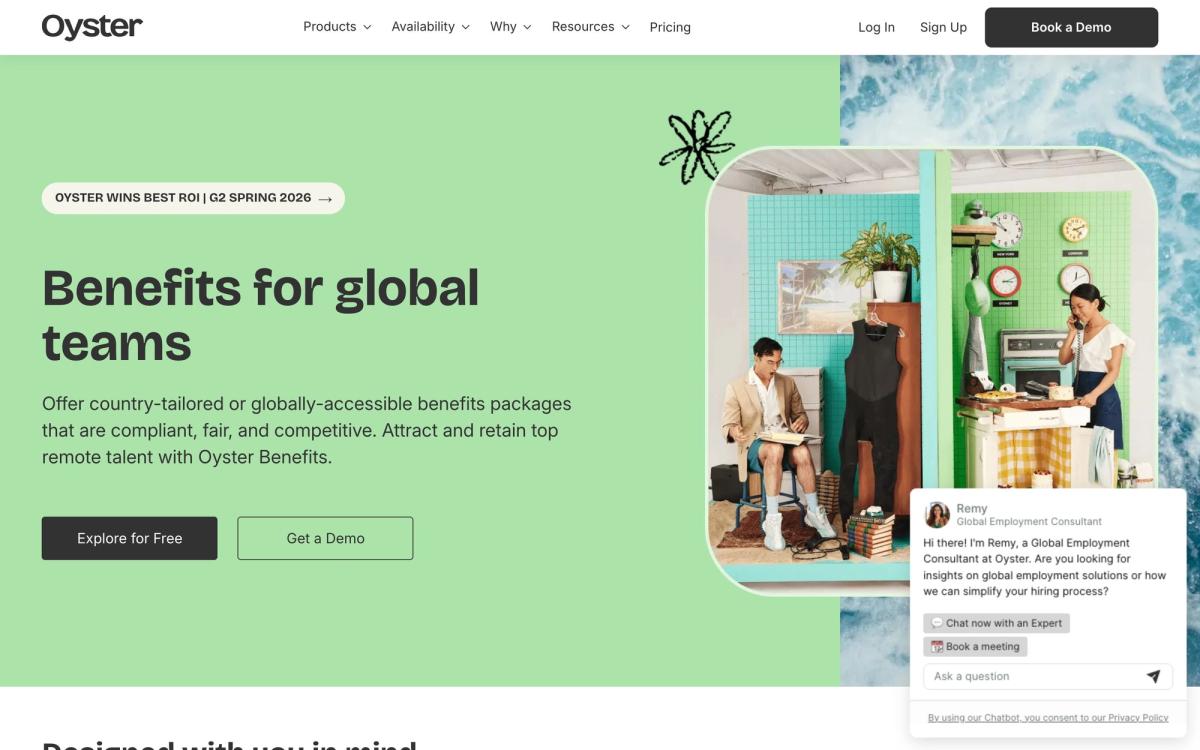 Oyster HR, how it works page screenshot