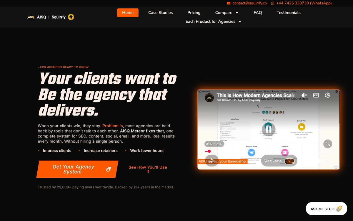 AISQ Meteor: product page screenshot