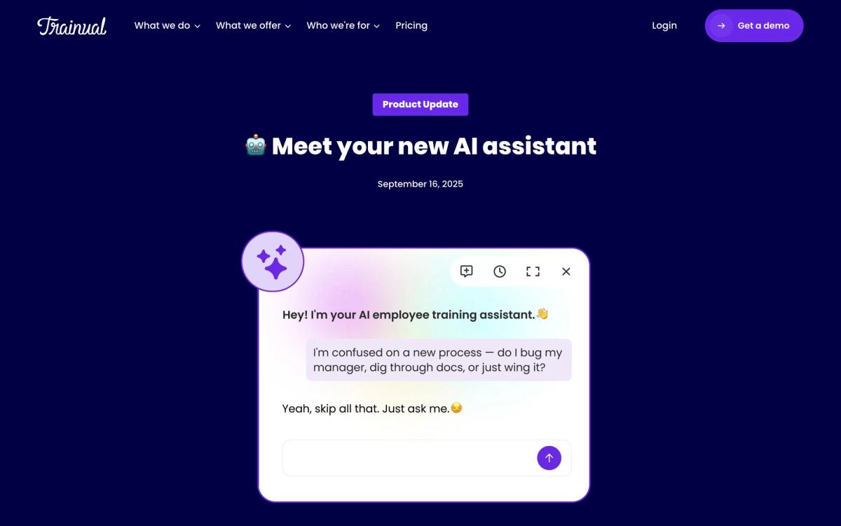 Trainual, product page screenshot