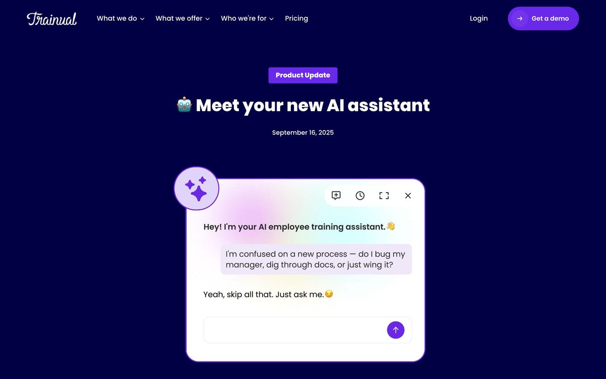 Trainual, product page screenshot